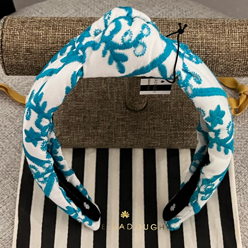 LELE SADOUGHI NWT AUTHENTIC MALACHITE EYELET KNOTTED HEADBAND